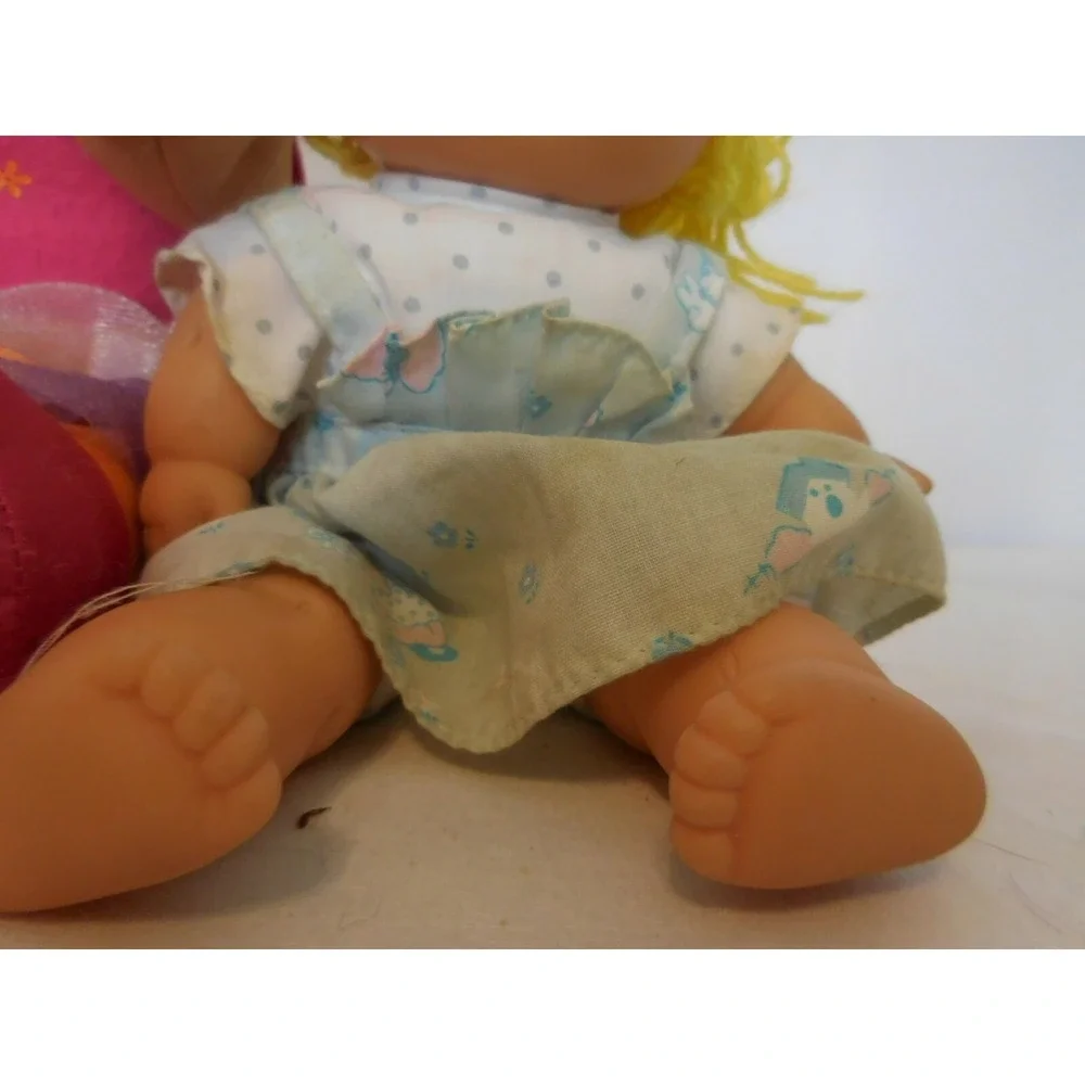 Cabbage Patch Kid Dolls one Large in Pink CPK + 1 small Cabbage patch doll